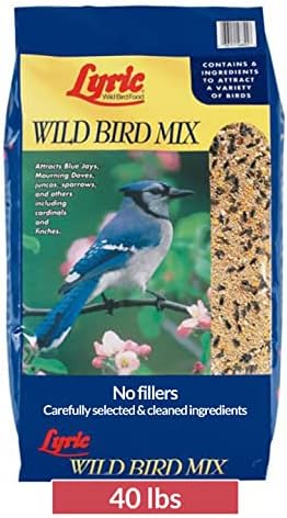 Lyric Wild Bird Mix - Wild Bird Food for Outside Feeders - Attracts Doves, Jays and many more - 40 lb. Bag