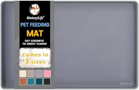 MateeyLife Silicone Cat & Dog Food Mat for Floors Waterproof, Anti-Slip Dog Bowl Mats for Food and Water, Pet Feeding Mats with Lip to Prevent Spills, Pet Placemat for Messy Drinkers to Protect Floors
