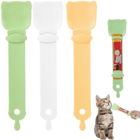Multifunctional Cat Feeder - 3Pcs Squeeze Spoon, Liquid Snack & Wet Food Dispenser