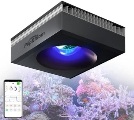 PopBloom RL90 Reef LED Light, 100W LED Aquarium Light Full Spectrum for 18 Inch to 24 Inch Fish Tank Reef Aquarium LED Light Saltwater Fish Tanks Reef Aquarium Lighting