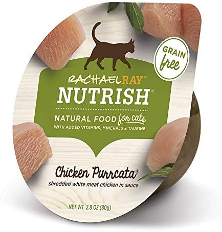 Rachael Ray Nutrish Natural Premium Wet Cat Food, Chicken Purrcata, 2.8 Ounce Tub (Pack of 12), Grain Free