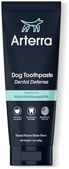 Remineralizing Dog Toothpaste – Vet-Grade, with Nano-Hydroxyapatite, Reverses Early-Stage Decay, Cleans Teeth, Reduces Tartar, Freshens Breath by Arterra Pet Science, Plant-Based, Natural Flavor, 3oz