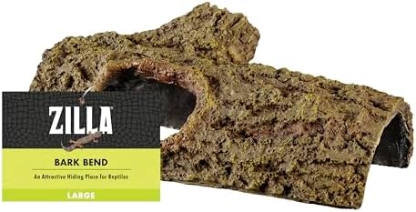Zilla Pet Reptile Bark Bends Terrarium Decor, Large