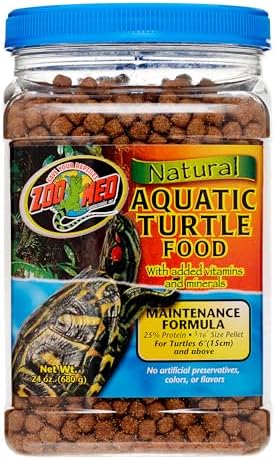 Zoo Med Natural Aquatic Turtle Food, Maintenance Formula, 24-Ounce