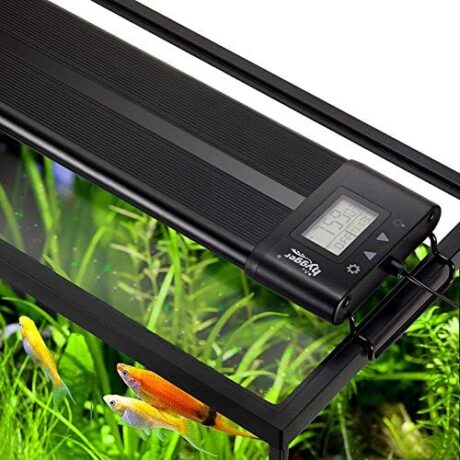hygger Auto On Off LED Aquarium Light 24-30 Inches Dimmable 7 Colors Full Spectrum Fish Tank Light Fixture for Freshwater Planted Tank Build in Timer Sunrise Sunset
