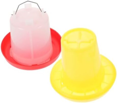 1Set Portable Poultry Feeder with Water Container Durable Chicken Food Dispenser Multi Functional Chick Feeding Tool for Chickens and Geese Easy to Clean