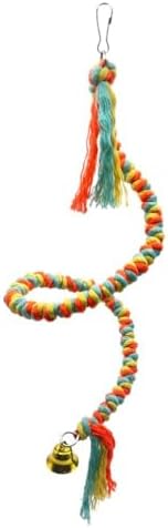 Bird Rope Perch Bird Perches for Cage, Colorful Cotton Bendable Rope Perch Swing, Parrot Perch Parrot Toys Parakeet Toys Bird Toys for Parrots (Multi-Color, 20 inch)