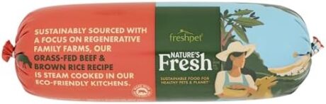 Freshpet Healthy & Natural Dog Food, Fresh Grass-Fed Beef & Brown Rice Recipe Roll, 1.5 lb