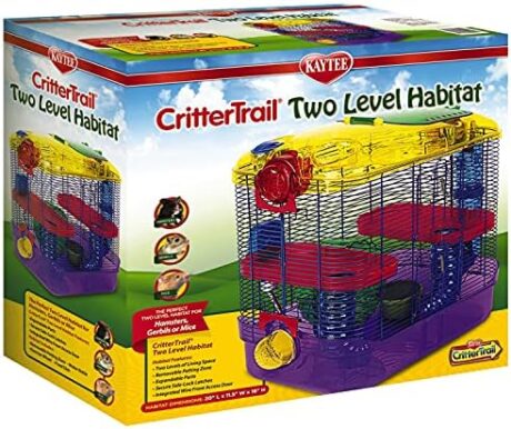 Kaytee CritterTrail Two Level Habitat for Pet Dwarf Hamsters, Gerbils or Mice