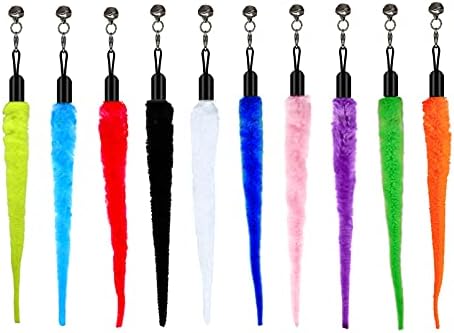 LASOCUHOO Cat Worm Toys, (10 Packs) Interactive Cat Wand Replacement, Wand Refill Attachments for Indoor and Ourdoor Cats