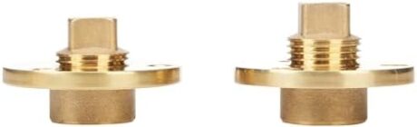 MARINE CITY Polished Golden Brass Drain Plug Fits 1 Inch Diameter Hole, 1/2 Inches NPT for Boat Transoms – Kayaks – Yachts – Fish Wells – Ice Chests (Pack of 2)