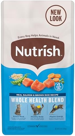 Nutrish Dry Cat Food, Real Salmon & Brown Rice Recipe Whole Health Blend, 3 lb. Bag (Rachael Ray)