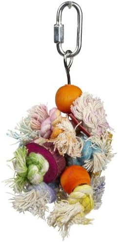 Penn-Plax Shaggy Kabob Bird Toy, Keeps Small Bird Breeds Stimulated and Entertained for Hours (BA930) Small