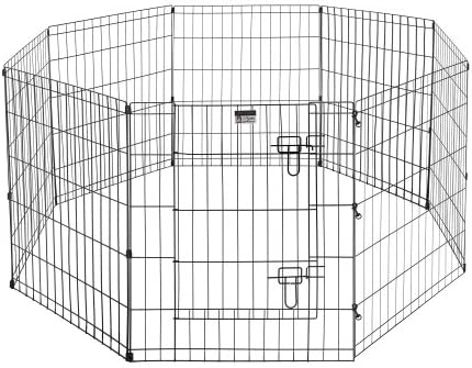 Pet Trex 24" Exercise Playpen for Dogs Eight 24" x 30" High Panels with Gate