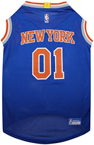 Pets First NBA NEW YORK KNICKS DOG Jersey, Medium - Tank Top Basketball Pet Jersey