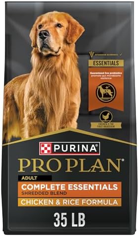 Purina Pro Plan Complete Essentials Shredded Blend Chicken and Rice Dog Food Dry Formula with Probiotics for Dogs - 35 lb. Bag