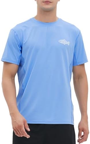 Riverruns Fishing T-Shirt Men’s UPF 50+ Sun Protection Fishing Shirt Short Sleeve Performance Tee #1006