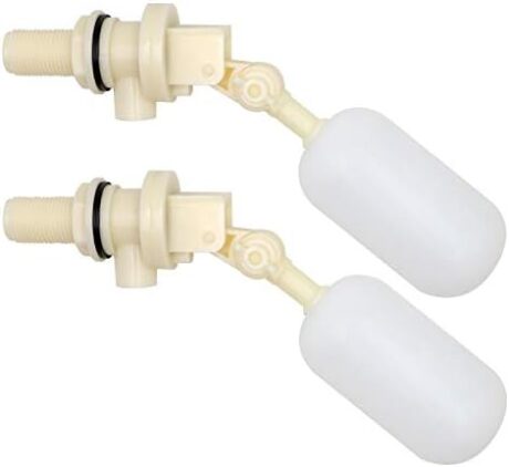 2 Pack Float Valve 1/2 Inch Water Float Ball Valve with Adjustable Arm Filter for Water Trough,Water Tank,Pool,Pond,Fountain,Automatic Waterer Bowl Dog Horse Goat Sheep Pig