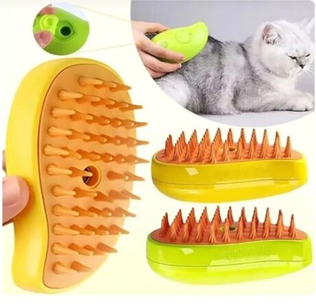 3-in-1 Steamy Pet Brush for Cats and Dogs - Massage, Cleaning, and Eliminating Tangled and Flying Fur