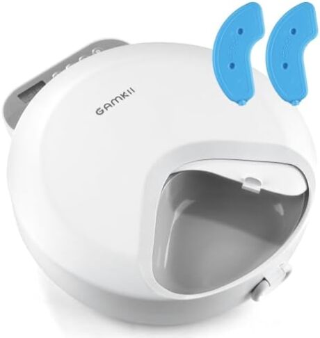 Automatic Cat Feeder Wet Food, Battery Operated Auto Wet/Dry Food Feeder with 2 Ice Packs, Cordless Programmable Timer Pet Auto Dispenser for Cat and Small & Medium Dog (4-Meals & Battery Included)