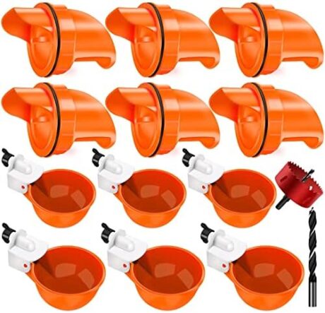 Chicken Feeder No Waste Automatic Poultry Feeder Ports Kit Chicken Feeders and Waterer Set