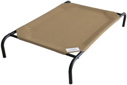 Coolaroo Original Elevated Dog Bed - Breathable Off-The-Ground Pet Bed with Cooling Fabric, Joint Relief & Moisture-Resistant Fabric, 100% Recyclable, Easy Clean, Nutmeg, Large