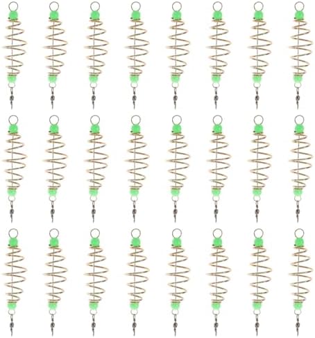 DOITOOL Luminous Carp Fishing Feeder: 24PCS Fishing Bait Cage Feeder Basket Holder Bait Thrower Lures Equipment Accessories