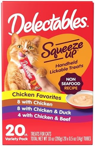 Delectables Squeeze Up Non-Seafood Variety Pack Lickable Cat Treat, 20 Count (Pack of 1)