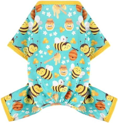 Dog Pajamas Pjs Spring Summer Dog Clothes for Small Dogs Girl Boy, Soft Stretchy Tiny Chihuahua Yorkie Puppy Clothes Doggie Onesies Cat Pet Jammies Outfit, Brown Monkey, XXL