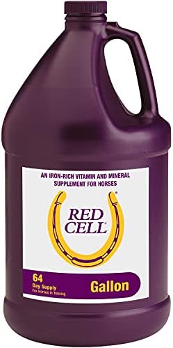 Horse Health Red Cell, Liquid Vitamin-Iron-Mineral Supplement for Horses, Helps Fill Important Nutritional Gaps in Horse's Diet, 1 Gallon, 128 Oz., 64-Day Supply