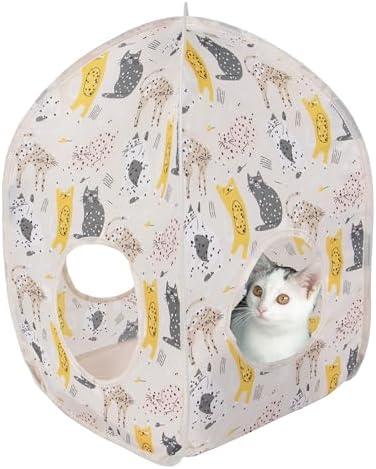 Kitty City Cat Print Play Furniture, Play House (Pink)