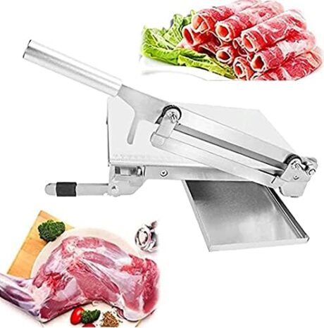 Manual Stainless Steel Biltong Slicer,Vegetable Food Frozen Cutter Adjustable for Thickness