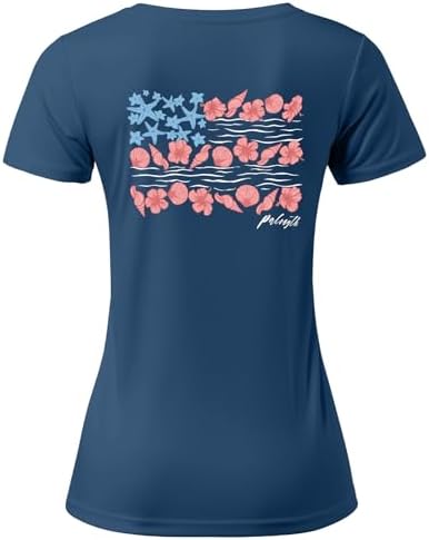 Palmyth Fishing Shirts for Women UPF 50+ Sun Protection Short Sleeve Lightweight Quick-Dry T-Shirt