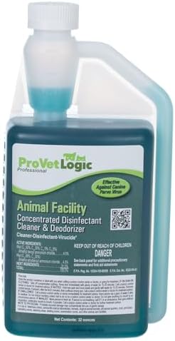 ProVetLogic Animal Facility Disinfectant Cleaner & Deodorizer (Concentrated) - 32oz AcuPro Bottle