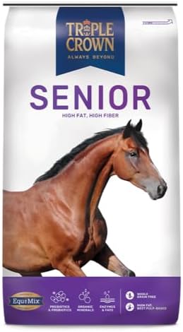 Triple Crown Senior Horse Feed, High Fat and High Fiber, 50 lbs