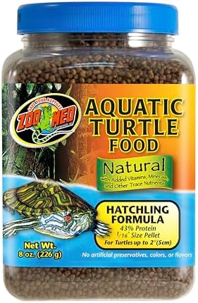 Zoo Med Natural Aquatic Turtle Food, Hatchling Formula, 8-Ounce