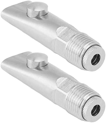 2Pcs Stainless Steel Pig Water Nipple for Piglets Even Water Volume Stainless Steel G1/2 External Thread Pig Drinker for Sows Piglets Livestock Waterer (CGTi-11)