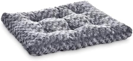 Amazon Basics Cat and Dog Bed and Crate Pad, Machine Washable, Indoor, 40 x 27 x 3.5 inches, Gray
