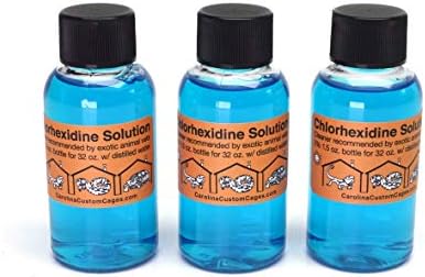 CAROLINACUSTOMCAGES Carolina Custom Cages Chlorhexidine Solution 2%; 3 Refills Make 32 oz. Each of Working Solution