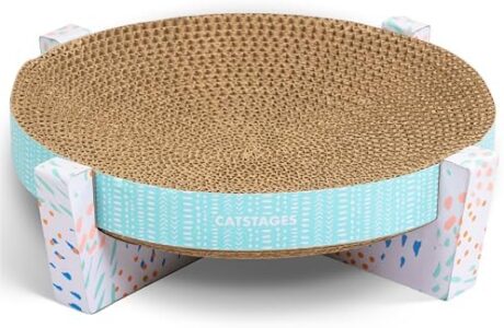 Catstages Scratch Snggle & Rest Elevated Cat Lounger and Cat Scratcher for Relaxing and Play, Includes Catnip