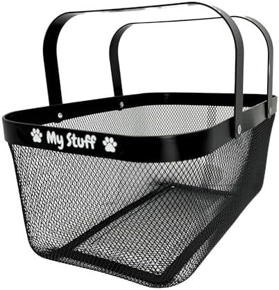 Dog Toy Basket Metal Mesh Metal, Chew Proof Black Dog Toy Bin, Durable Dog Toy Box, Sturdy Dog Toy Storage