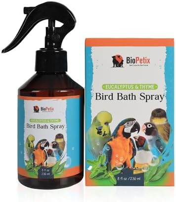 Eucalyptus and Thyme Extract Bird Bath Spray I Special Herbal Formula for Vibrant and Healthy Feathers I Suitable for All Birds - 8 Fl Oz.