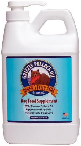 Grizzly Pollock Oil Dog Food Supplement, 64 Ounce