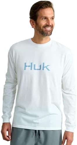 HUK Men's Performance Fishing Logo Tee, Long Sleeve, Quick-Dry