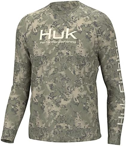 HUK Mens Pursuit Vented Long Sleeve Shirt, +30 UPF Fishing Shirt