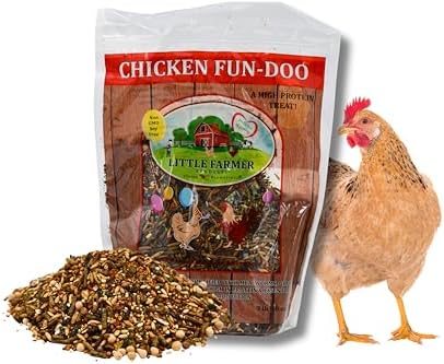LITTLE FARMER PRODUCTS Chicken Fun-DOO Non-GMO, Soy-Free Chicken Treat | Premium Poultry Meal Worm, Vegetable & Herb Mix (3 lbs)