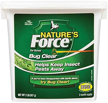 Manna Pro Nature's Force Bug Clear - Horse Fly Repellent - All Natural Equine Suplement for Insect Control - 2 Pounds
