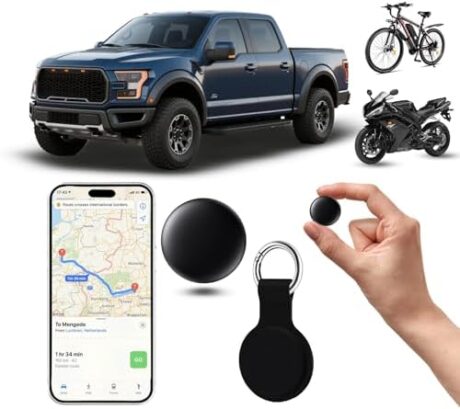 Mini GPS Tracker for Vehicles Hidden - No Monthly Fee Real Time Car Tracker Device Works with Find My iOS, Tracking Device for Kids Dogs Cats Elderly Anti-Theft Car GPS Tag