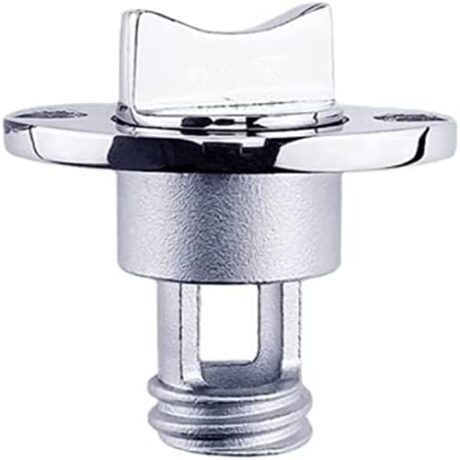 Silver Stainless Steel 316 1'' Boat Drain Plug Socket for Kayak, Yacht, Fish Wells & More
