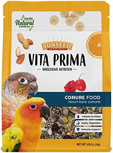 Sunseed Vita Prima Wholesome Nutrition Conure Food, 3 LBS, (Model: 59761)